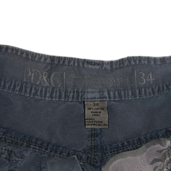 Vintage PD&C Paper Denim Cloth Men's Jean Shorts Rare 79135B Size 34 Blue - Picture 6 of 7